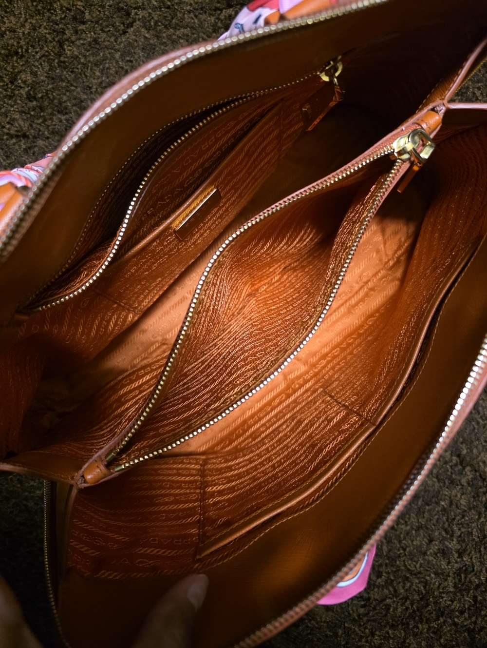 Prada Orange Leather Women's Hand Bag - Picture 15 of 16